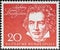 GERMANY - CIRCA 1959: A stamp from the stamp sheet on the occasion of the inauguration of the Beethoven Hall in Bonn September 8,