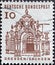 GERMANY - CIRCA 1964: a postage stamp from Germany, showing buildings in Germany. The Wall pavilion of the Zwinger in Dresden Saxo