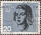 GERMANY - CIRCA 1964 : a postage stamp showing a portrait of Sophie Scholl, a member of the resistance against Adolf Hitler.  20th