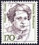 GERMANY - CIRCA 1986: A stamp printed in Germany from the `Famous German Women` issue shows sociologist Hannah Arendt, circa 1986.