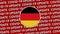 Germany Circle Flag and Covid-19 Update Titles - 3D Illustration