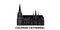 Germany, Cologne Cathedral flat travel skyline set. Germany, Cologne Cathedral black city vector illustration, symbol