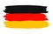 Germany colorful brush strokes painted flag - vector