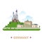Germany country design template Flat cartoon styl
