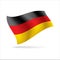 The germany country flag circle icon with a white background