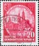 GERMANY, DDR - CIRCA 1956  : a postage stamp from Germany, GDR showing a drawing of Georgentor, Augustus Bridge, Hausmannsturm, Ca