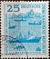 GERMANY, DDR - CIRCA 1958 : a postage stamp from Germany, GDR showing a cargo ship Dresden and other cargo ships entering and leav