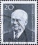 GERMANY, DDR - CIRCA 1960 : a postage stamp from Germany, GDR showing the portrait on the death of GDR President Wilhelm Pieck 187