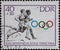 GERMANY, DDR - CIRCA 1964 : a postage stamp from Germany, GDR showing two athletes in long-distance running. Tokyo Summer Olympics