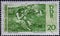 GERMANY, DDR - CIRCA 1967: a postage stamp from Germany, GDR showing missing painting: countryside Hans Thoma