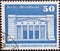 GERMANY, DDR - CIRCA 1974 : a postage stamp from Germany, GDR showing a classic building pillars with entrance. New Guard Berlin