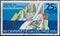 GERMANY, DDR - CIRCA 1975 : a postage stamp from Germany, GDR showing the ski jumping hill on the Rennsteig, Oberhof. Olympic Wint