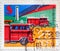 GERMANY, DDR - CIRCA 1977 : a postage stamp from Germany, GDR showing Fire watchtower, fire engine, tank fire engine. fire Departm