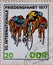 GERMANY, DDR - CIRCA 1977 : a postage stamp from Germany, GDR showing The Spurt. International Long Distance Cycle Tour for Peace