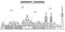 Germany, Dresden architecture line skyline illustration. Linear vector cityscape with famous landmarks, city sights