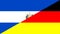 Germany el salvador country half flag symbol