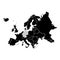 Germany on Europe territory map. White background. Vector illustration