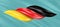 Germany flag as realistic hair volume colorful flow