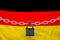 Germany flag closed chain with padlock
