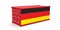 Germany flag on container. 3d illustration