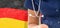 Germany flag female doctor with stethoscope