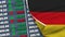 Germany Flag and Finance, Stock Exchange, Stock Market Chart, Fabric Texture Illustrations