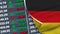 Germany Flag and Finance, Stock Exchange, Stock Market Chart, Fabric Texture Illustrations