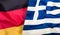 Germany Flag Greece Flag. Eu flags. Waving flag of Germany and Greece