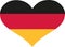 Germany flag heart