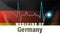 Germany flag and heartbeat line illustration. Medicine of Germany with country name