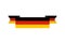 Germany flag isolated. German ribbon banner. state symbol