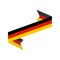 Germany flag isolated. German ribbon banner. state symbol