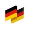 Germany flag isolated. German ribbon banner. state symbol