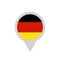 Germany Flag Location Icon. Flat Style