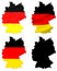 Germany flag over map collage