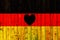 Germany flag symbol national country background patriotic textile europe german Wooden fence Heart