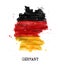 Germany flag watercolor painting design . Country map shape . Sports team and german unity day concept  3 October  . Vector