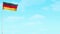 Germany Flag waving on sky background