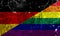 Germany Gay grunge flag, LGBT Germany flag