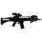 Germany German fully automatic machine gun sniper rifle, HK G36 assault rifle, precision rifle with telescopic sight G36k, HKG36k,