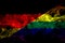 Germany, German, Gay, Pride smoke flag isolated on black background