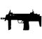 Germany German H&K HK MP7 fully automatic submachine gun, HK MP7 Heckler & Koch submachine gun, HK MP7 submachine gun. silhouette