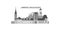 Germany, Halle (Saale) city skyline isolated vector illustration, icons