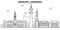 Germany, Hamburg architecture line skyline illustration. Linear vector cityscape with famous landmarks, city sights