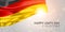 Germany happy unity day vector banner, greeting card.