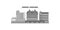 Germany, Heidelberg city skyline isolated vector illustration, icons