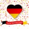 Germany Independence Day background. Greeting card, flyer, poster for 3th October. Ribbon with text German Unity Day.
