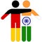 Germany - India friendship concept