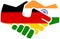 Germany - India handshake