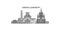 Germany, Karlsruhe city skyline isolated vector illustration, icons